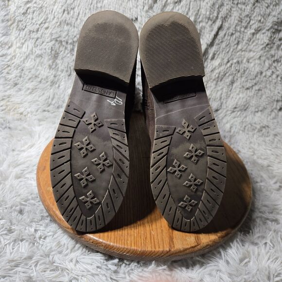 Lands Ends Womens Size 7M Brown Suede Tall Knee High Sweater Trim Heeled Boots - Picture 6 of 11